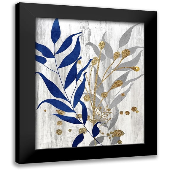 Bailey, Ann 12x14 Black Modern Framed Museum Art Print Titled - Blue and Grey 2