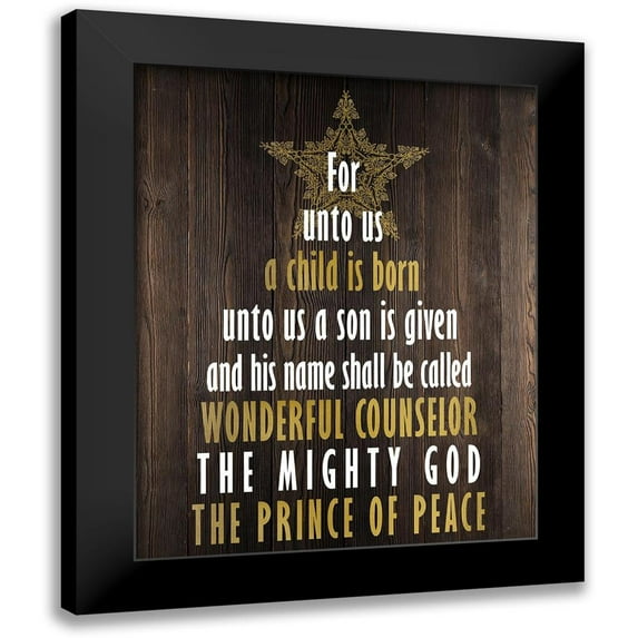 Bailey, Ann 12x14 Black Modern Framed Museum Art Print Titled - The Prince of Peace