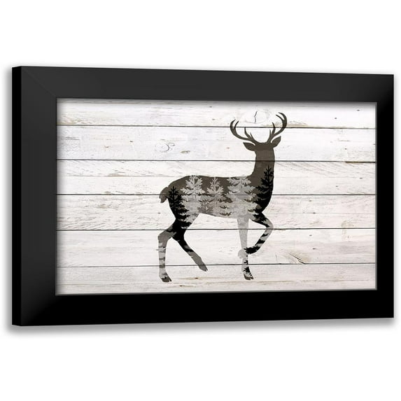 Bailey, Ann 14x11 Black Modern Framed Museum Art Print Titled - Deer 1