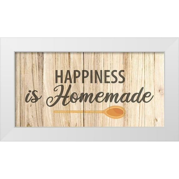 Bailey, Ann 14x9 White Modern Wood Framed Museum Art Print Titled - Happiness