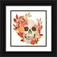thumbnail image 1 of Bailey, Ann 15x15 Black Ornate Wood Framed with Double Matting Museum Art Print Titled - Fall Floral Skull, 1 of 4