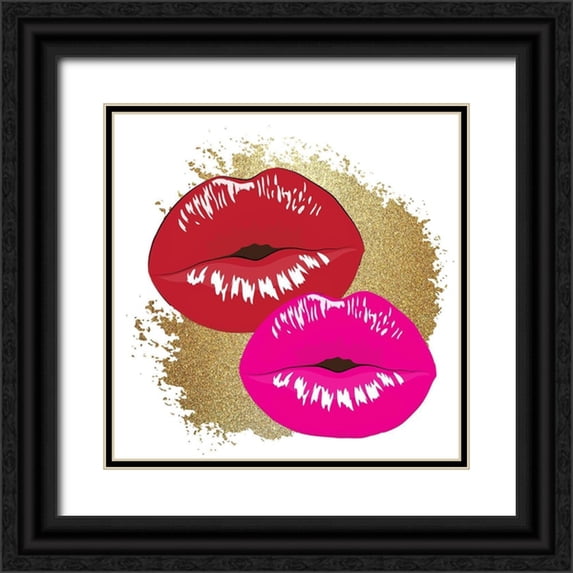 Bailey, Ann 15x15 Black Ornate Wood Framed with Double Matting Museum Art Print Titled - Lipstick 3