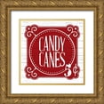 thumbnail image 1 of Bailey, Ann 15x15 Gold Ornate Wood Framed with Double Matting Museum Art Print Titled - Candy Canes 5, 1 of 4