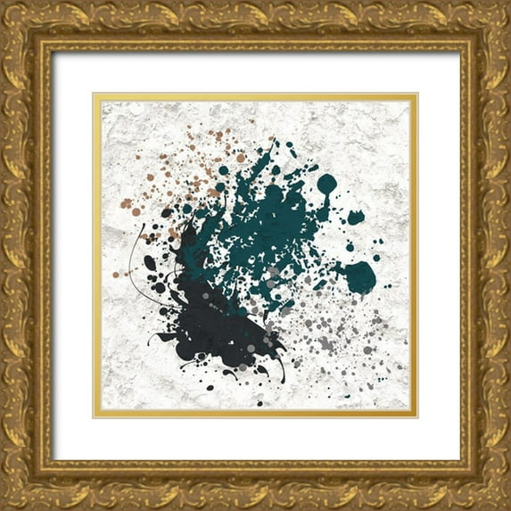 Bailey, Ann 15x15 Gold Ornate Wood Framed with Double Matting Museum Art Print Titled - Splatter Square 1
