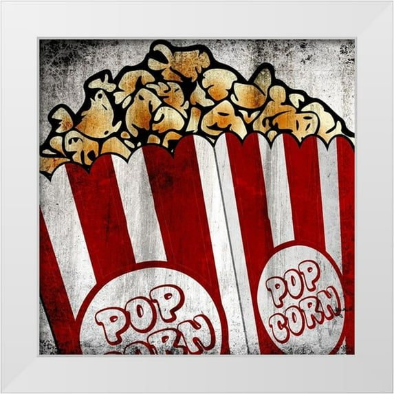 Bailey, Ann 15x15 White Modern Wood Framed Museum Art Print Titled - Fresh Popcorn