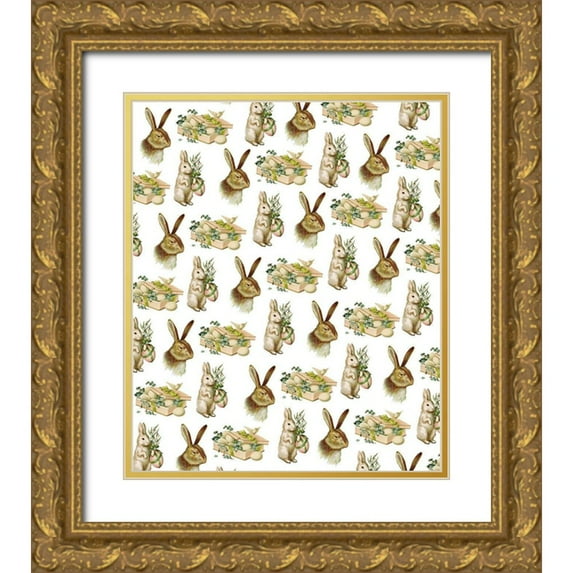 Bailey, Ann 15x17 Gold Ornate Wood Framed with Double Matting Museum Art Print Titled - Happy Easter 3
