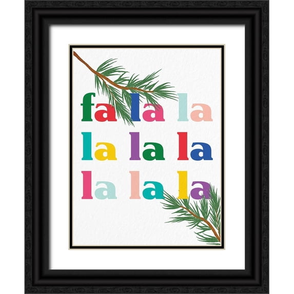 Bailey, Ann 15x18 Black Ornate Wood Framed with Double Matting Museum Art Print Titled - Fa La La
