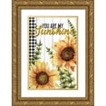 thumbnail image 1 of Bailey, Ann 17x24 Gold Ornate Wood Framed with Double Matting Museum Art Print Titled - You Are My Sunshine, 1 of 4
