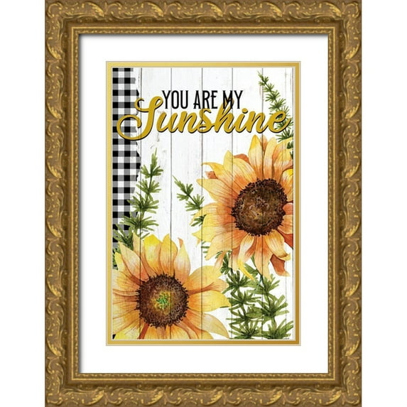 Bailey, Ann 17x24 Gold Ornate Wood Framed with Double Matting Museum Art Print Titled - You Are My Sunshine