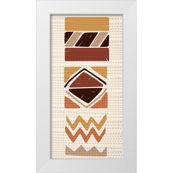 Bailey, Ann 18x32 White Modern Wood Framed Museum Art Print Titled - Rattan Pattern 2