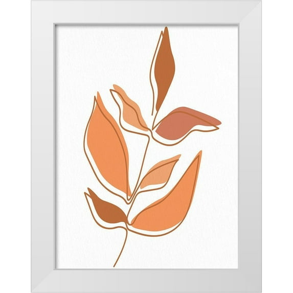 Bailey, Ann 19x24 White Modern Wood Framed Museum Art Print Titled - Shades of Orange 1