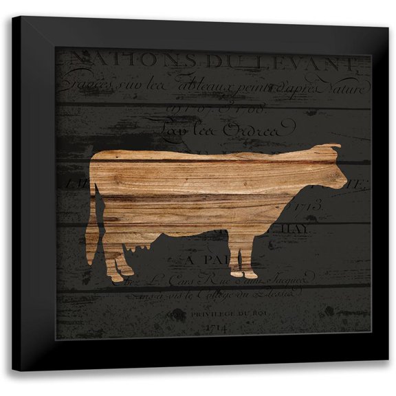 Bailey, Ann 20x20 Black Modern Framed Museum Art Print Titled - Moo