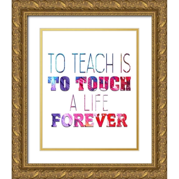 Bailey, Ann 20x24 Gold Ornate Wood Framed with Double Matting Museum Art Print Titled - To Teach