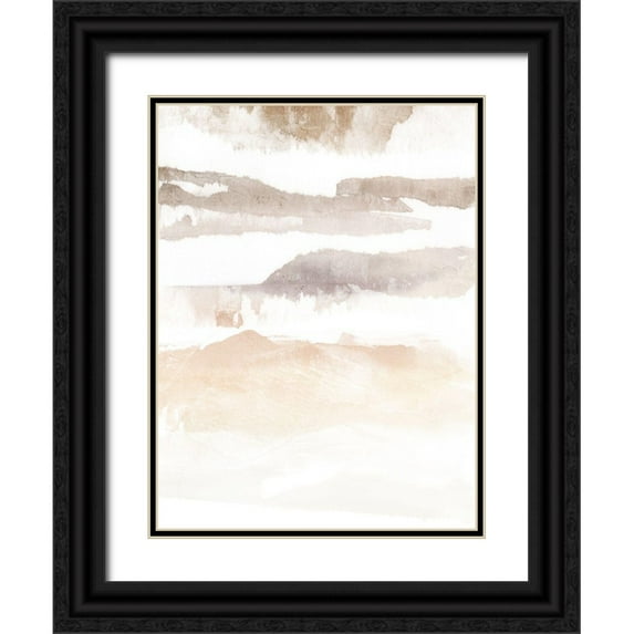Bailey, Ann 25x32 Black Ornate Wood Framed with Double Matting Museum Art Print Titled - Neutral Waves 2