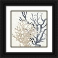 thumbnail image 1 of Bailey, Ann 26x26 Black Ornate Wood Framed with Double Matting Museum Art Print Titled - Coral Blue And Sand 2, 1 of 4