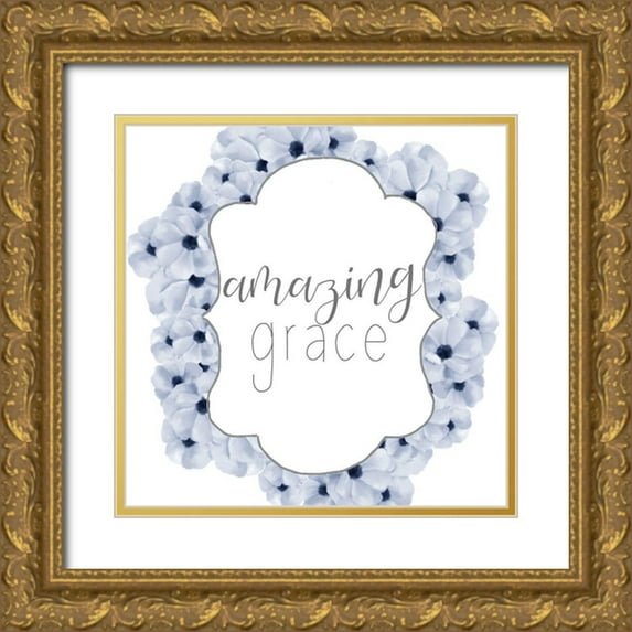 Bailey, Ann 26x26 Gold Ornate Wood Framed with Double Matting Museum Art Print Titled - Amazing Grace