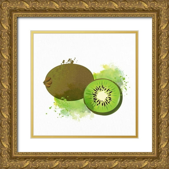 Bailey, Ann 26x26 Gold Ornate Wood Framed with Double Matting Museum Art Print Titled - Fruit 4