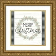 thumbnail image 1 of Bailey, Ann 26x26 Gold Ornate Wood Framed with Double Matting Museum Art Print Titled - Merry Christmas Plaid, 1 of 4