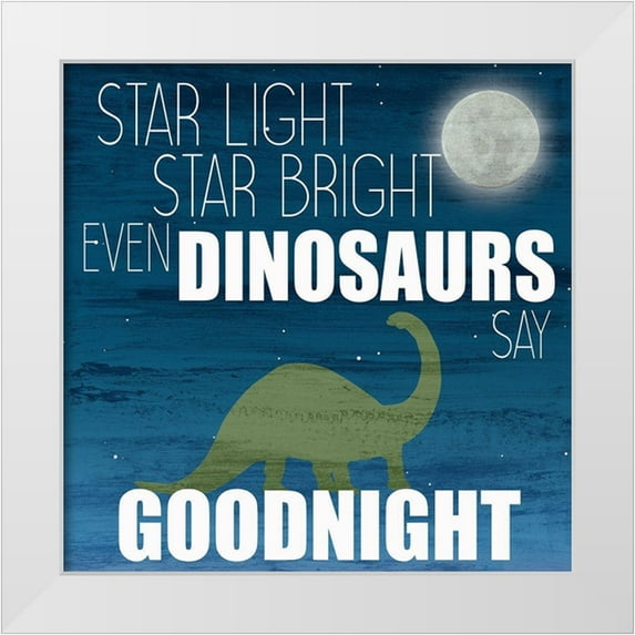Bailey, Ann 26x26 White Modern Wood Framed Museum Art Print Titled - Even Dinosaurs 1