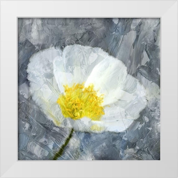 Bailey, Ann 26x26 White Modern Wood Framed Museum Art Print Titled - Poppy Blues 1