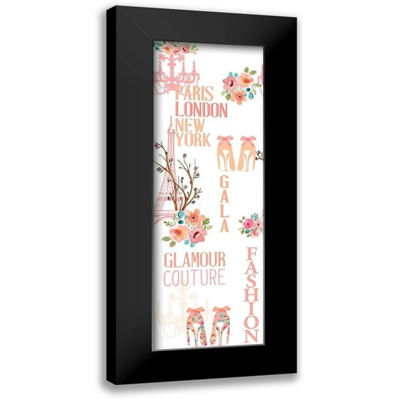 Bailey, Ann 7x14 Black Modern Framed Museum Art Print Titled - Fashion Floral 2
