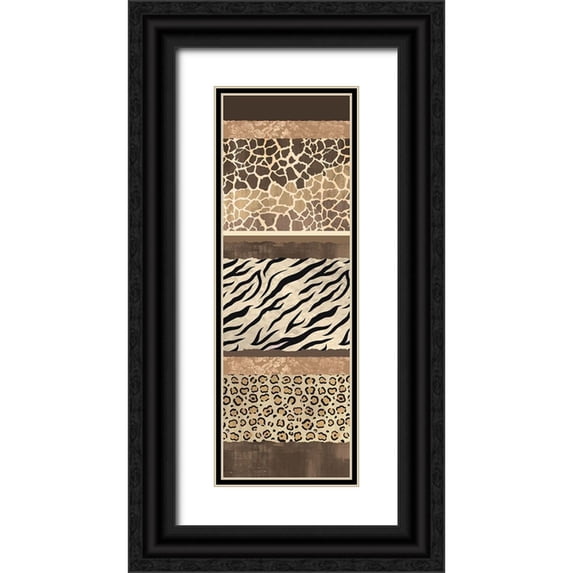 Bailey, Ann 7x14 Black Ornate Wood Framed with Double Matting Museum Art Print Titled - Exotic Safari Panel