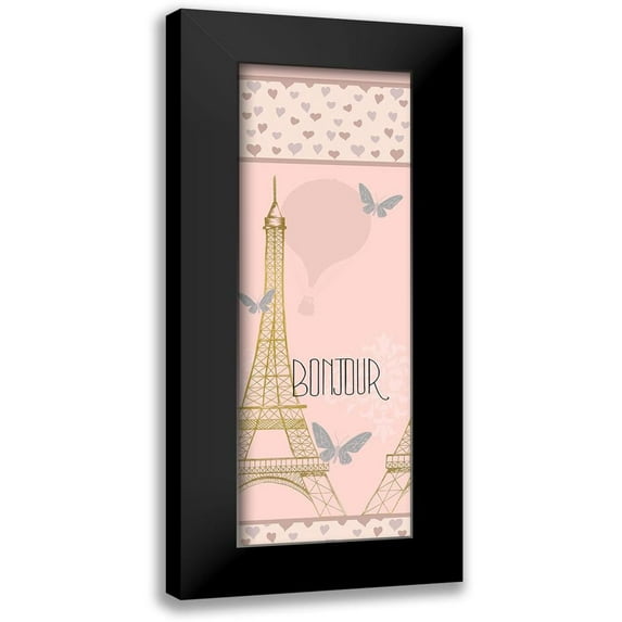 Bailey, Ann 9x18 Black Modern Framed Museum Art Print Titled - Hearts of Paris