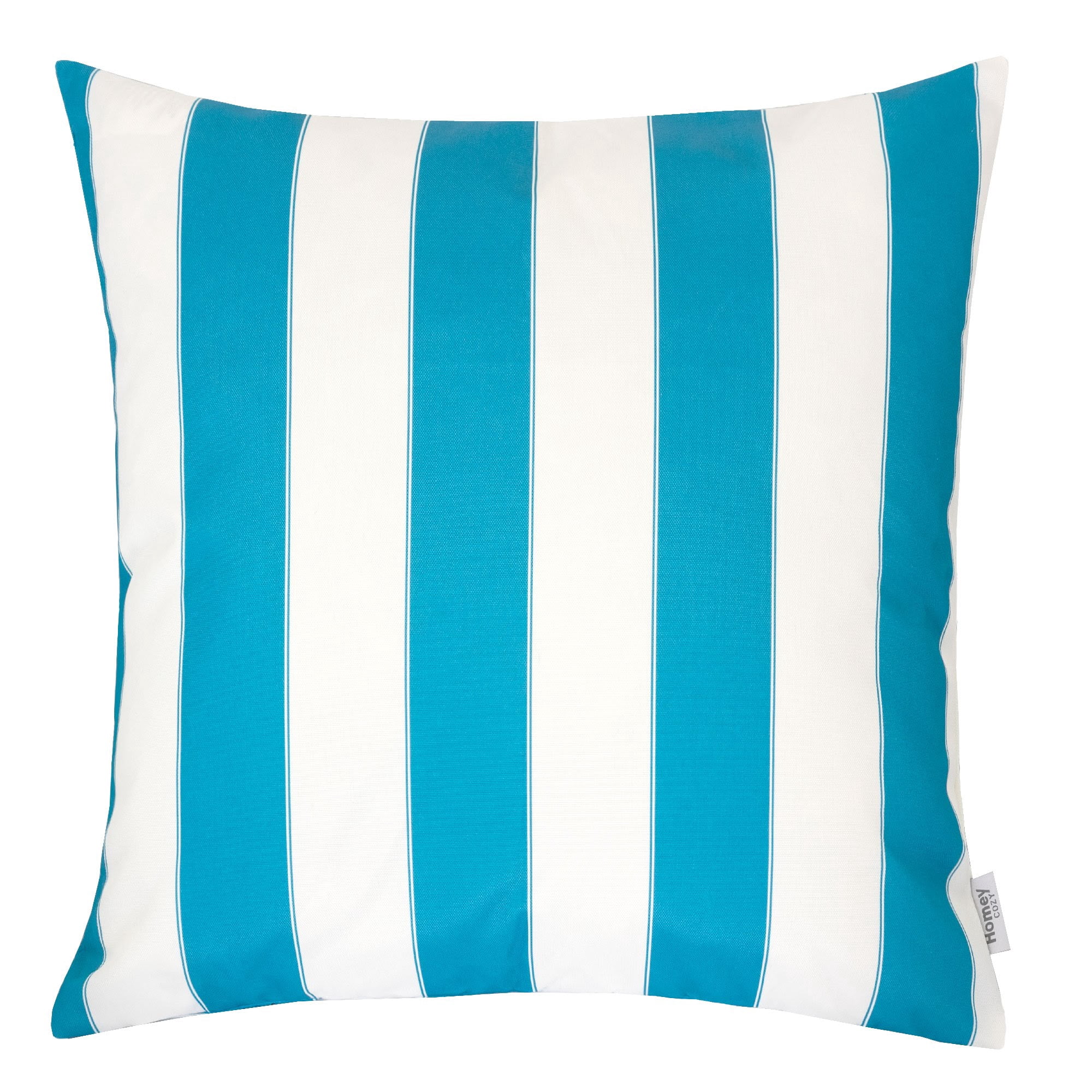 Bailey Aqua Square Outdoor Throw Pillow