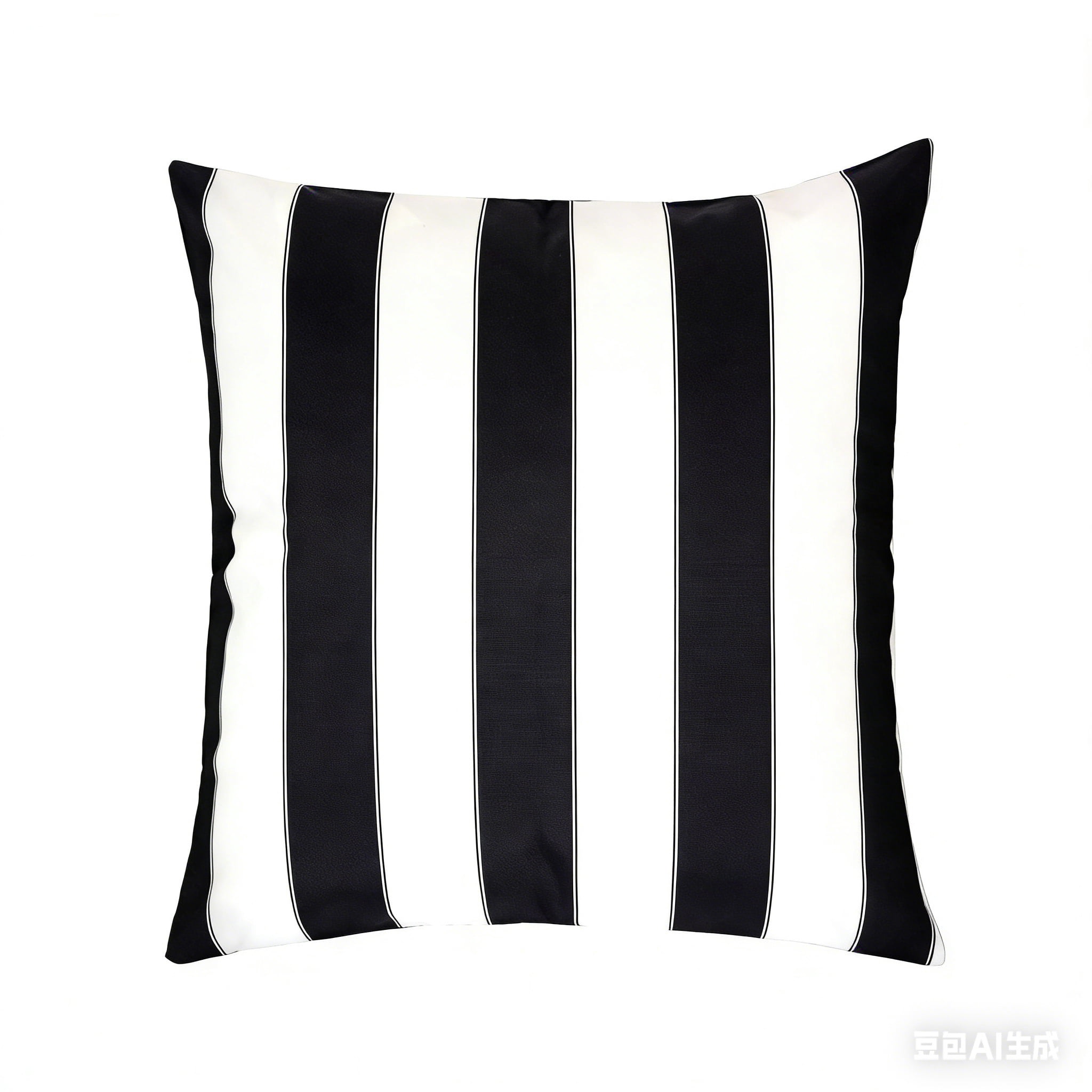 Bailey Black Square Outdoor Throw Pillow