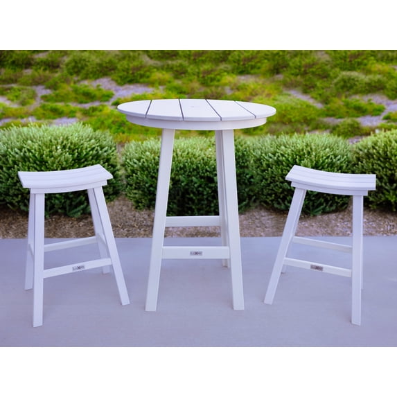 Bailey-Cabo White HDPE Round Counter-3 Piece
