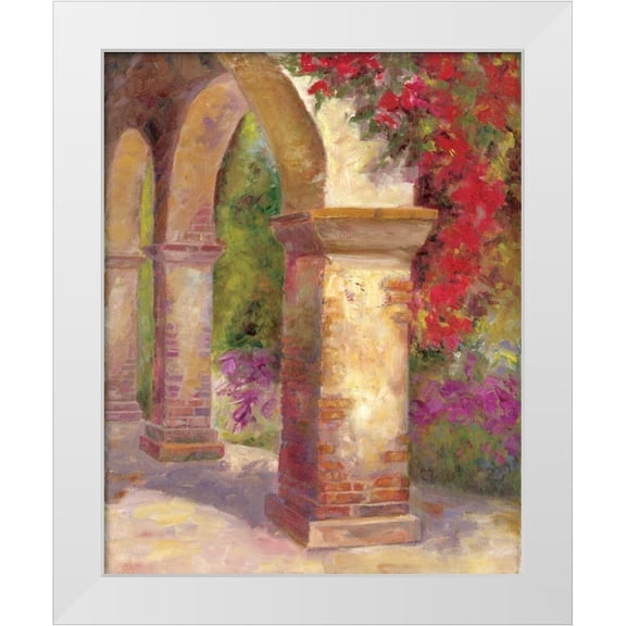 Bailey, Carol 12x14 White Modern Wood Framed Museum Art Print Titled - Pillar Adorned