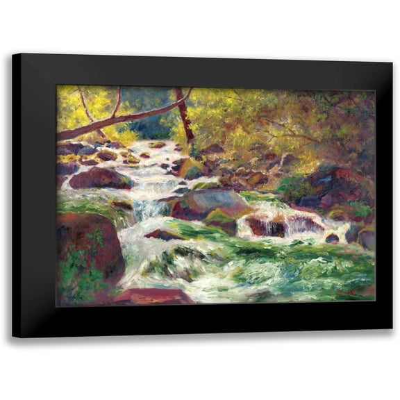 Bailey, Carol 14x12 Black Modern Framed Museum Art Print Titled - Mountain Stream