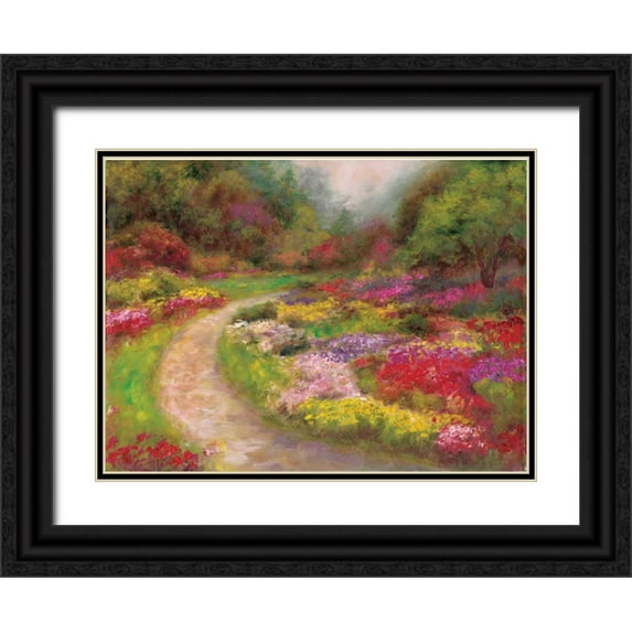 Bailey, Carol 24x19 Black Ornate Wood Framed with Double Matting Museum Art Print Titled - Butchart Gardens