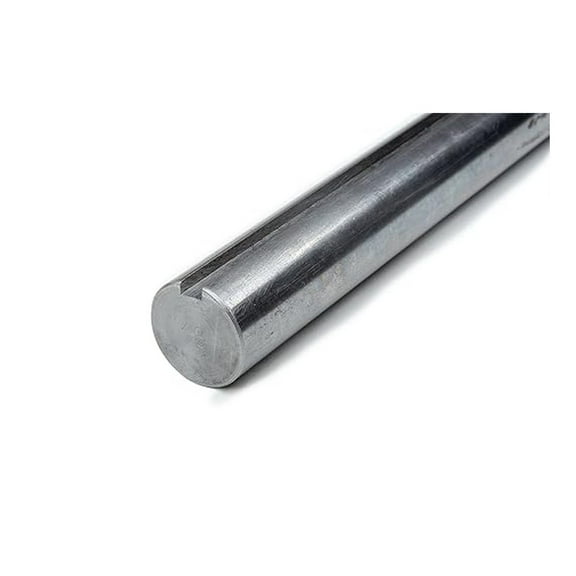Bailey International Round Keyed Shaft 1 Dia x 3 ft. Length with 1/4 Keyway Cold-Rolled 1018 Steel Precision Shaft for Power Transmission Applications Part Number 136704