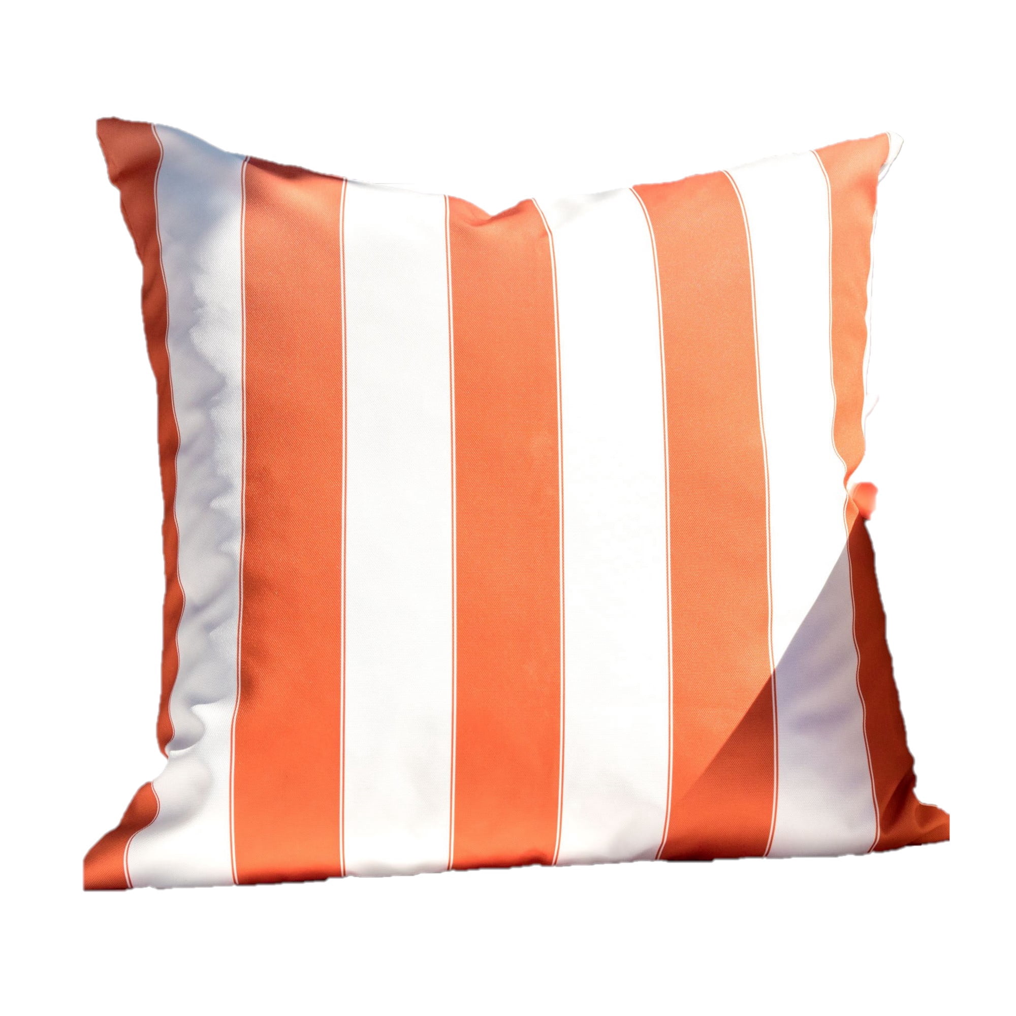 Bailey Orange Square Outdoor Throw Pillow