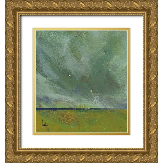 Bailey, Paul 12x13 Gold Ornate Wood Framed with Double Matting Museum Art Print Titled - Midland Emptiness