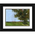 thumbnail image 1 of Bailey, Paul 14x11 Black Ornate Wood Framed with Double Matting Museum Art Print Titled - Autumn Oak and Empty Fields, 1 of 4
