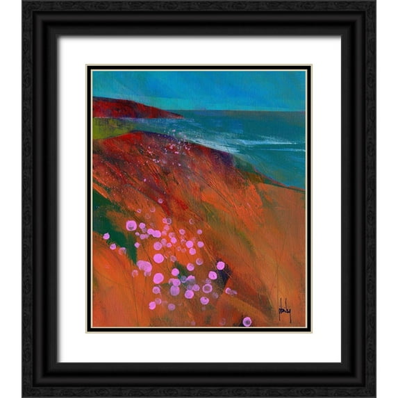 Bailey, Paul 15x17 Black Ornate Wood Framed with Double Matting Museum Art Print Titled - Sea Pinks