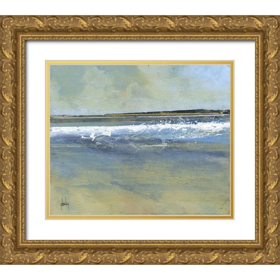 Bailey, Paul 17x15 Gold Ornate Wood Framed with Double Matting Museum Art Print Titled - Estuary Wave