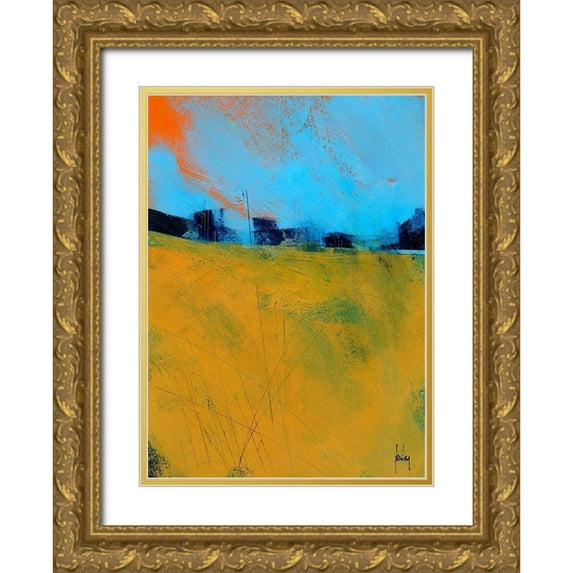 Bailey, Paul 24x32 Gold Ornate Wood Framed with Double Matting Museum Art Print Titled - Tiny Orange Sun