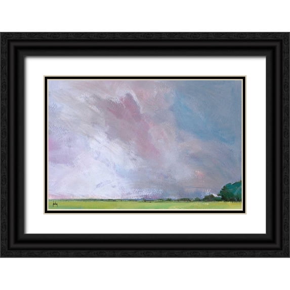 Bailey, Paul 32x23 Black Ornate Wood Framed with Double Matting Museum Art Print Titled - Sky Six Temperance