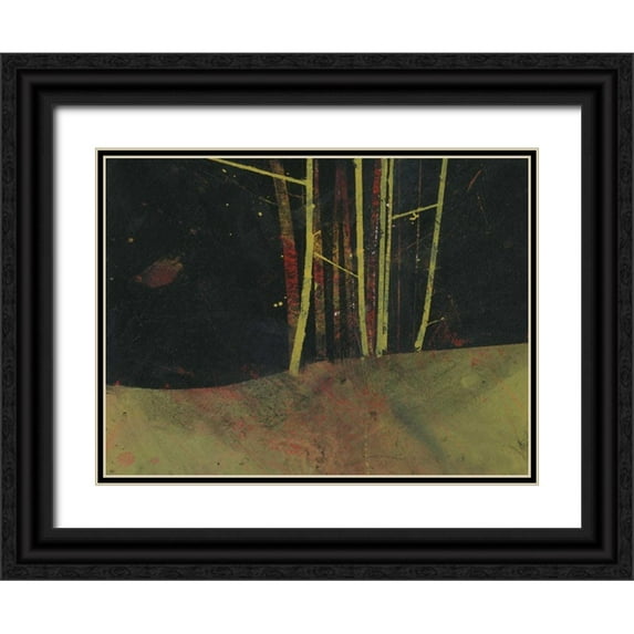 Bailey, Paul 32x25 Black Ornate Wood Framed with Double Matting Museum Art Print Titled - Into the Dark Wood