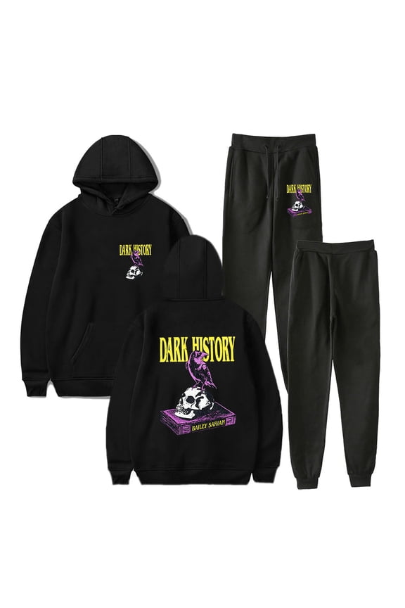 Bailey Sarian Dark History Logo Hoodies Jogger Pants Cosplay Women Men Fashion HipHop Streetwear