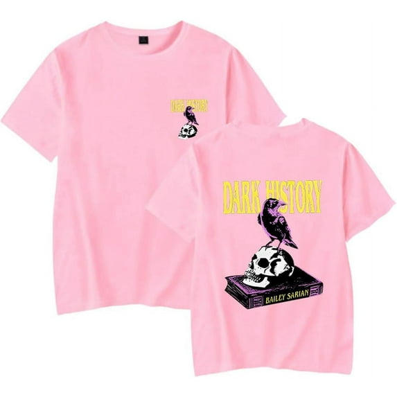Bailey Sarian Dark History Related Hip Hop Short Sleeve Crewneck T - shirt for Streetwear Aesthetic