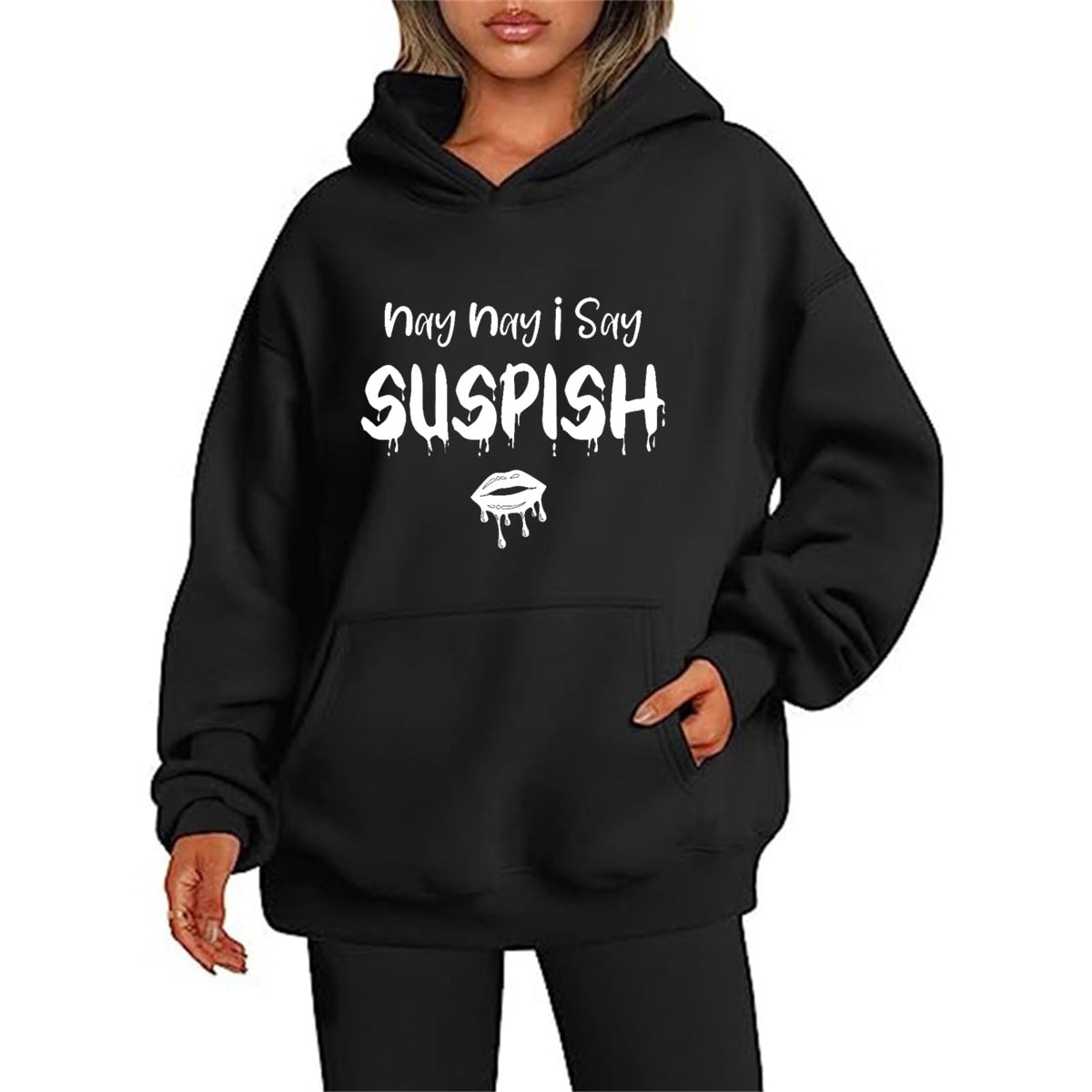 Bailey Sarian Merch Suspish Hoodie Sweatshirt Fashion Women Men Winter Casual Pullovers Walmart