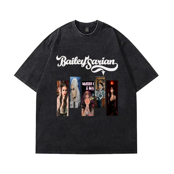 Bailey Sarian Merch T-shirt Vintage Oversized Summer Fashion Trend Short Sleeved Top