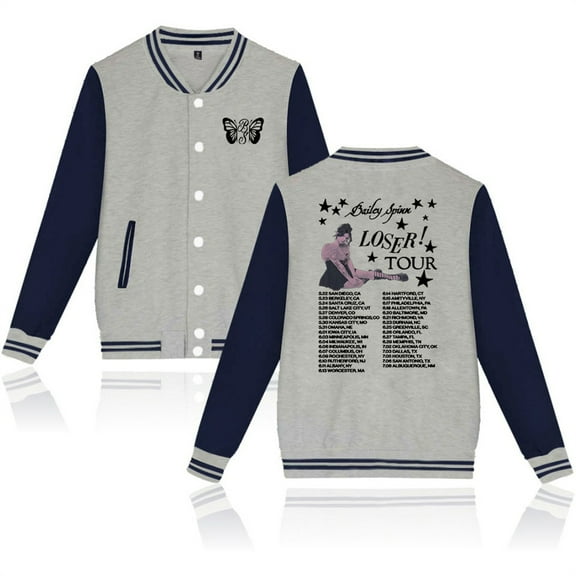 Bailey Spinn Loser Tour 2025 Jackets Casual Baseball Uniform Fashion Longsleeve Coat
