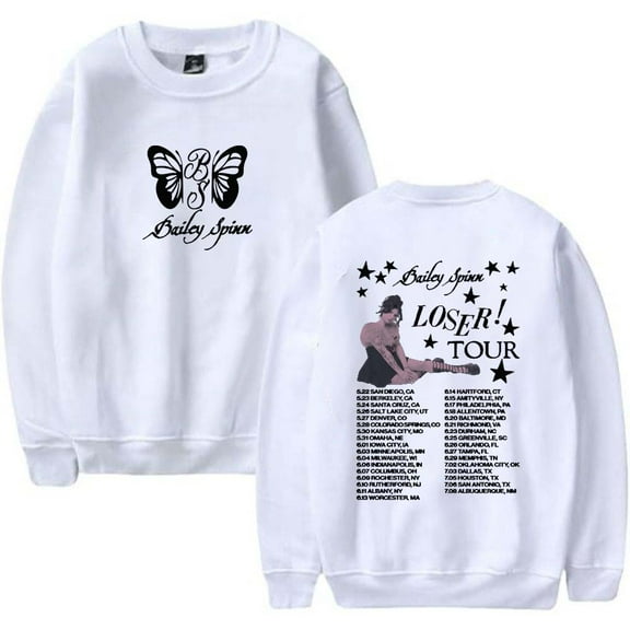 Bailey Spinn Loser Tour 2025 Merch Sweatshirt Women Men Casual Crewneck Long Sleeve Pullover Clothes