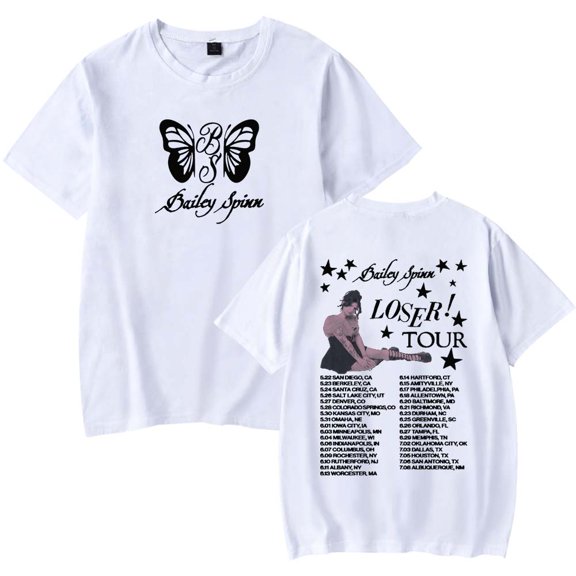 Bailey Spinn Loser Tour 2025 Merch T-Shirt Women Men Crewneck Casual Short Sleeve Tee