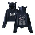 thumbnail image 1 of Bailey Spinn Loser Tour 2025 Short Hoodies Funny Cat Ear Sweatshirts Casual Women Tops, 1 of 2